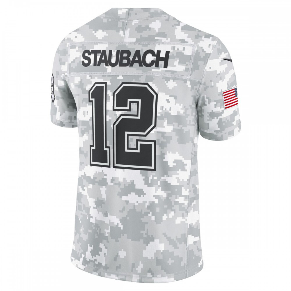 Roger Staubach Dallas Cowboys Nike 2024 Salute to Service Retired Player Limited Jersey - Arctic Camo-GridironStore